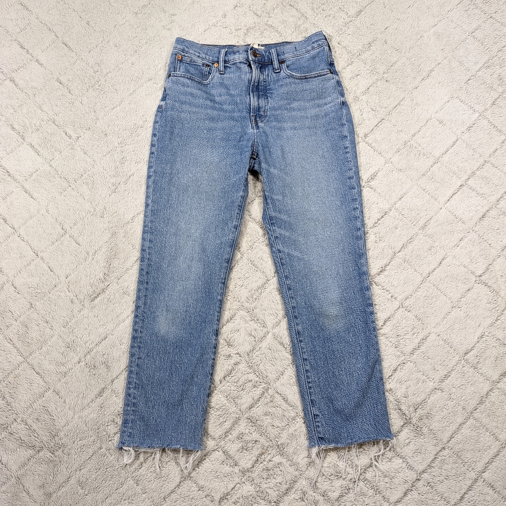 Madewell Jeans Women's 28 Blue Banner Wash The Perfect Vintage Tapered Mom 26”